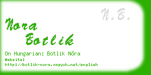 nora botlik business card